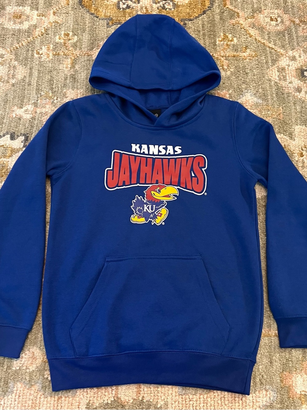 Kansas Jayhawks Gen 2‎ Hoodie Size Boys Large Color Blue